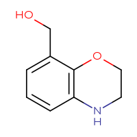 Chemical structure of (3,4-dihydro-2H-1,4-benzoxazin-8-yl)methanol - CSSB00012186801
