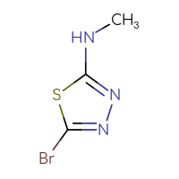Chemical structure of 5-bromo-N-methyl-1,3,4-thiadiazol-2-amine - CSSB00012111945
