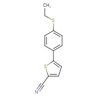 Chemical structure of 5-[4-(ethylsulfanyl)phenyl]thiophene-2-carbonitrile - CSSB06590365195