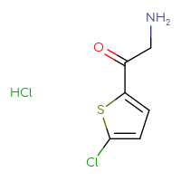 Chemical structure of 2-amino-1-(5-chlorothiophen-2-yl)ethan-1-one hydrochloride - CSSB00025772683