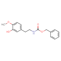 Chemical structure of benzyl N-[2-(3-hydroxy-4-methoxyphenyl)ethyl]carbamate - CSSB03496563788