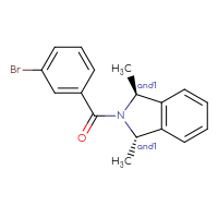 Chemical structure of rac-(1R,3R)-2-(3-bromobenzoyl)-1,3-dimethyl-2,3-dihydro-1H-isoindole - CSSB21432560566