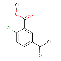 Chemical structure of methyl 5-acetyl-2-chlorobenzoate - CSSB00010268995