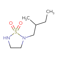 Chemical structure of 2-(2-methylbutyl)-1λ⁶,2,5-thiadiazolidine-1,1-dione - CSMB00153870165