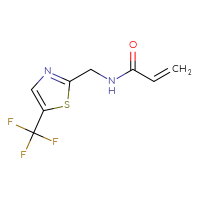Chemical structure of N-{[5-(trifluoromethyl)-1,3-thiazol-2-yl]methyl}prop-2-enamide - CSSB06762001476