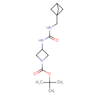 Chemical structure of tert-butyl 3-{[({bicyclo[1.1.1]pentan-1-yl}methyl)carbamoyl]amino}azetidine-1-carboxylate - CSSB04006006973