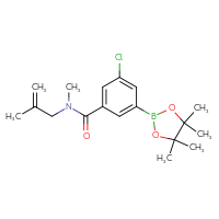 Chemical structure of 3-chloro-N-methyl-N-(2-methylprop-2-en-1-yl)-5-(4,4,5,5-tetramethyl-1,3,2-dioxaborolan-2-yl)benzamide - CSSB02526884928