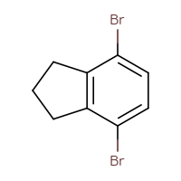 Chemical structure of 4,7-dibromo-2,3-dihydro-1H-indene - CSSB02495413061