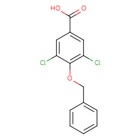 Chemical structure of 4-(benzyloxy)-3,5-dichlorobenzoic acid - CSSB00000025243