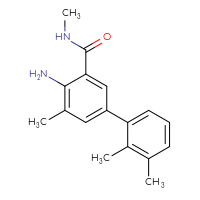 Chemical structure of 4-amino-N,2',3',5-tetramethyl-[1,1'-biphenyl]-3-carboxamide - CSSB06582548695