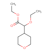 Chemical structure of ethyl 2-ethoxy-2-(oxan-4-yl)acetate - CSSB01992070898