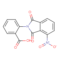 Chemical structure of 2-(4-nitro-1,3-dioxo-2,3-dihydro-1H-isoindol-2-yl)benzoic acid - CSSB00020596602