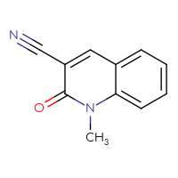 Chemical structure of 1-methyl-2-oxo-1,2-dihydroquinoline-3-carbonitrile - CSSB00000044711
