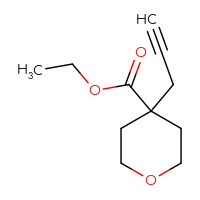Chemical structure of ethyl 4-(prop-2-yn-1-yl)oxane-4-carboxylate - CSSB05968086061