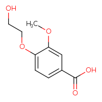 Chemical structure of 4-(2-hydroxyethoxy)-3-methoxybenzoic acid - CSSB00011220521