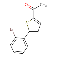 Chemical structure of 1-[5-(2-bromophenyl)thiophen-2-yl]ethan-1-one - CSSB00000736739