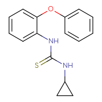 Chemical structure of 3-cyclopropyl-1-(2-phenoxyphenyl)thiourea - CSSB00038252680
