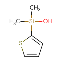 Chemical structure of dimethyl(thiophen-2-yl)silanol - CSSB00000069457