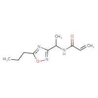 Chemical structure of N-[1-(5-propyl-1,2,4-oxadiazol-3-yl)ethyl]prop-2-enamide - CSSB14901777143