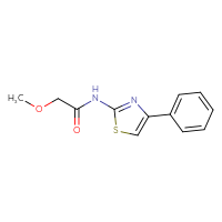 Chemical structure of 2-methoxy-N-(4-phenyl-1,3-thiazol-2-yl)acetamide - CSSB00103399902