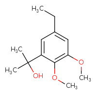 Chemical structure of 2-(5-ethyl-2,3-dimethoxyphenyl)propan-2-ol - CSSB00028494269