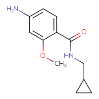 Chemical structure of 4-amino-N-(cyclopropylmethyl)-2-methoxybenzamide - CSSB00006381694