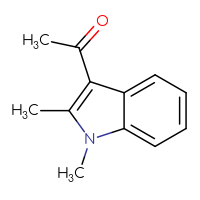 Chemical structure of 1-(1,2-dimethyl-1H-indol-3-yl)ethan-1-one - CSSB00000076759