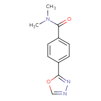 Chemical structure of N,N-dimethyl-4-(1,3,4-oxadiazol-2-yl)benzamide - CSSB00000274151