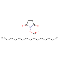 Chemical structure of 2,5-dioxopyrrolidin-1-yl 2-hexyldecanoate - CSSB14823783531