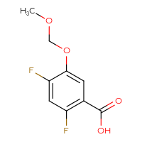 Chemical structure of 2,4-difluoro-5-(methoxymethoxy)benzoic acid - CSSB06447124666