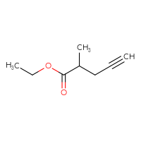 Chemical structure of ethyl 2-methylpent-4-ynoate - CSSB02125723480