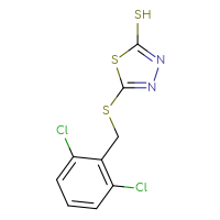 Chemical structure of 5-{[(2,6-dichlorophenyl)methyl]sulfanyl}-1,3,4-thiadiazole-2-thiol - CSSB00000010897
