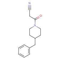 Chemical structure of 3-(4-benzylpiperidin-1-yl)-3-oxopropanenitrile - CSSB00000771417