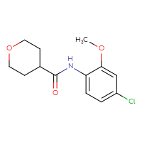 Chemical structure of N-(4-chloro-2-methoxyphenyl)oxane-4-carboxamide - CSSB00103885211