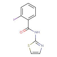 Chemical structure of 2-iodo-N-(1,3-thiazol-2-yl)benzamide - CSSB00000154108
