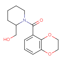 Chemical structure of [1-(2,3-dihydro-1,4-benzodioxine-5-carbonyl)piperidin-2-yl]methanol - CSSB00016992497
