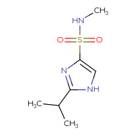 Chemical structure of N-methyl-2-(propan-2-yl)-1H-imidazole-4-sulfonamide - CSSB00015378167