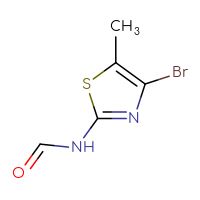 Chemical structure of N-(4-bromo-5-methyl-1,3-thiazol-2-yl)formamide - CSSB02125694325
