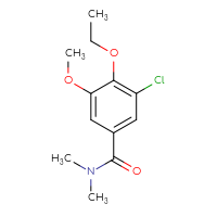 Chemical structure of 3-chloro-4-ethoxy-5-methoxy-N,N-dimethylbenzamide - CSSB00103388530