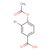 Chemical structure of 4-(acetyloxy)-3-bromobenzoic acid - CSSB00009815539