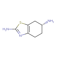Chemical structure of (6R)-4,5,6,7-tetrahydro-1,3-benzothiazole-2,6-diamine - CSSB00015531316