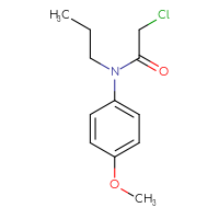Chemical structure of 2-chloro-N-(4-methoxyphenyl)-N-propylacetamide - CSSB00010207330