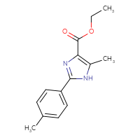 Chemical structure of ethyl 5-methyl-2-(4-methylphenyl)-1H-imidazole-4-carboxylate - CSSB00000440489