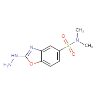 Chemical structure of 2-hydrazinyl-N,N-dimethyl-1,3-benzoxazole-5-sulfonamide - CSSB00000682756