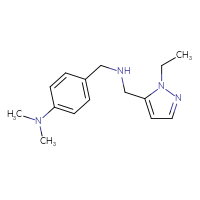 Chemical structure of 4-({[(1-ethyl-1H-pyrazol-5-yl)methyl]amino}methyl)-N,N-dimethylaniline - CSSB00025814654