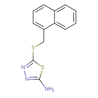 Chemical structure of 5-{[(naphthalen-1-yl)methyl]sulfanyl}-1,3,4-thiadiazol-2-amine - CSSB00000381562