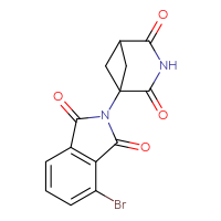 Chemical structure of 4-bromo-2-{2,4-dioxo-3-azabicyclo[3.1.1]heptan-1-yl}-2,3-dihydro-1H-isoindole-1,3-dione - CSSB03437849421