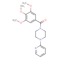 Chemical structure of 1-(pyridin-2-yl)-4-(3,4,5-trimethoxybenzoyl)piperazine - CSSB00046168664