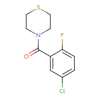 Chemical structure of 4-(5-chloro-2-fluorobenzoyl)thiomorpholine - CSSB00011323052