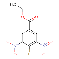 Chemical structure of ethyl 4-fluoro-3,5-dinitrobenzoate - CSSB00000440870